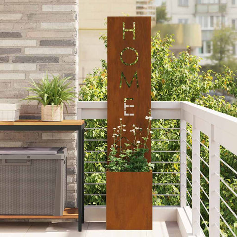 Schermo per privacy in giardino Traforo Ruggine 32 x 140 cm