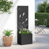 Schermo per privacy in giardino Traforo Nero 50 x 150 cm