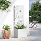 Schermo per privacy in giardino Traforo Bianco 50 x 140 cm