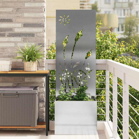 Schermo per privacy in giardino Traforo Argento 50 x 140 cm