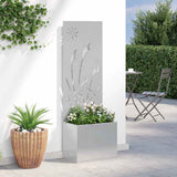 Schermo per privacy in giardino Traforo Argento 50 x 150 cm