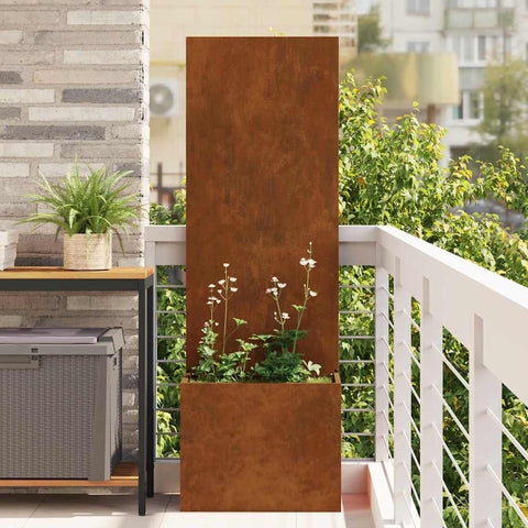 Schermo per privacy in giardino Traforo Ruggine 50 x 140 cm