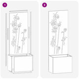 Schermo per privacy in giardino Floreale Bianco 50 x 140 cm