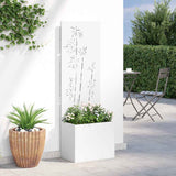 Schermo per privacy in giardino Floreale Bianco 50 x 140 cm
