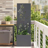 Schermo per privacy in giardino Floreale Antracite 50 x 140 cm