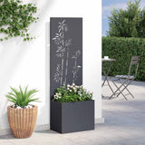 Schermo per privacy in giardino Floreale Antracite 50 x 140 cm