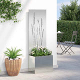 Schermo per privacy in giardino Traforo Argento 50 x 140 cm