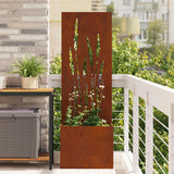 Schermo per privacy in giardino Traforo Ruggine 50 x 150 cm