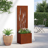 Schermo per privacy in giardino Traforo Ruggine 50 x 150 cm