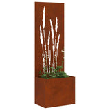 Schermo per privacy in giardino Traforo Ruggine 50 x 150 cm