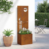 Schermo per privacy in giardino Traforo Ruggine 50 x 140 cm