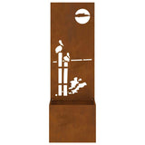 Schermo per privacy in giardino Traforo Ruggine 50 x 140 cm