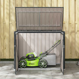 Scatola di Stoccaggio per Giardino Nero 151,5 x 82 x 110,5 cm