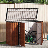 Scatola di Stoccaggio per Giardino Marrone 214 x 82 x 132 cm