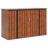 Scatola di Stoccaggio per Giardino Marrone 214 x 82 x 132 cm