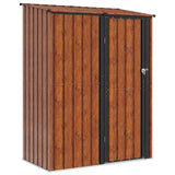 Casette da giardino Marrone 153,5 x 86 x 200 cm Metallo