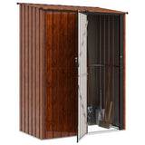 Casette da giardino Marrone 153,5 x 86 x 200 cm Metallo