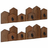 Gruccia Marrone 48 x 8 x 15 cm Legno di Mogano Massello