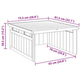 Garage per tosaerba Marrone 73.5 x 81.5 x 38.5 cm