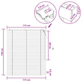 Tenda Veneziana Marrone Scuro 115 x 130 cm 35 mm
