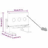 Bersaglio da biathlon abbattibile a 3 fori con corda di ripristino