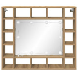 Mobiletto per specchio Rovere artigianale 91 x 15 x 76,5 cm