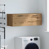 Armadietto a muro rovere artigianale 100 x 36.5 x 35 cm