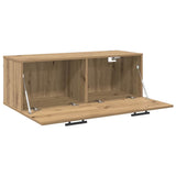 Armadietto a muro rovere artigianale 100 x 36.5 x 35 cm