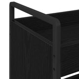 Carrello da Cucina Rovere Nero 70 x 30 x 82 cm