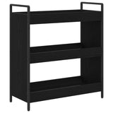 Carrello da Cucina Rovere Nero 70 x 30 x 82 cm