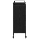 Carrello da Cucina Rovere Nero 70 x 30 x 82 cm