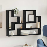 Scaffale da parete A parete Rovere Nero 96 x 12 x 64 cm