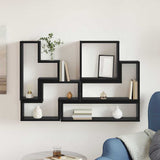 Scaffale da parete A parete Rovere Nero 96 x 12 x 64 cm