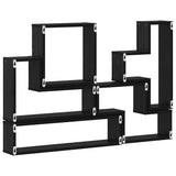 Scaffale da parete A parete Rovere Nero 96 x 12 x 64 cm