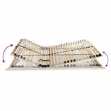 Base a doghe Marrone 70 x 190 cm Legno massello di faggio