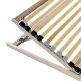 Base a doghe Marrone 80 x 190 cm Legno massello di faggio