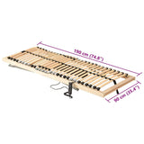 Base a doghe Marrone 90 x 190 cm Legno massello di faggio