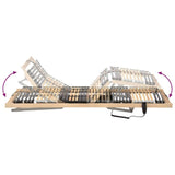 Base a doghe Marrone 80 x 190 cm Legno massello di faggio