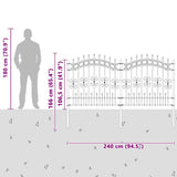 Recinzione per Giardino KAMPEN 240 x 166 cm Mesh Bianco