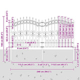Recinzione per Giardino KAMPEN 240 x 166 cm Mesh Bianco
