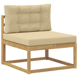 Set di divani da esterno 9 pcs Bianco e Beige 79 x 79 x 37 cm