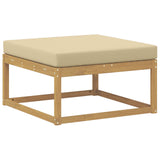 Set di divani da esterno 6 pcs Bianco e Beige 79 x 79 x 37 cm