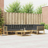 Set di divani da esterno 6 pcs Bianco e Antracite