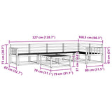 Set di divani da esterno 6 pcs Bianco 79 x 79 x 37 cm