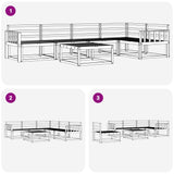 Set di divani da esterno 6 pcs Bianco 79 x 79 x 37 cm