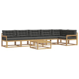 Set di divani da esterno 7 pcs Bianco e Antracite