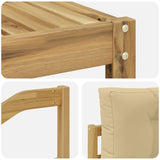Set di divani da esterno 7 pcs Bianco e Beige 79 x 79 x 37 cm