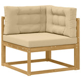 Set di divani da esterno 7 pcs Bianco e Beige 79 x 79 x 37 cm