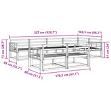 Set di divani da esterno 8 pcs Bianco 327 x 168,5 x 73 cm