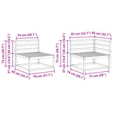 Set di divani da esterno 8 pcs Bianco 327 x 168,5 x 73 cm